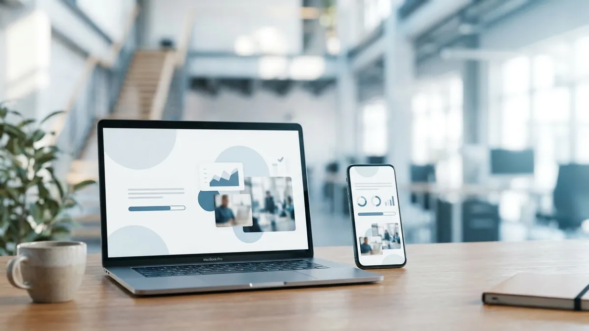 Schnell ladende, responsive Website auf Laptop und Smartphone als Ergebnis der Zero-JavaScript-Strategie von Astro