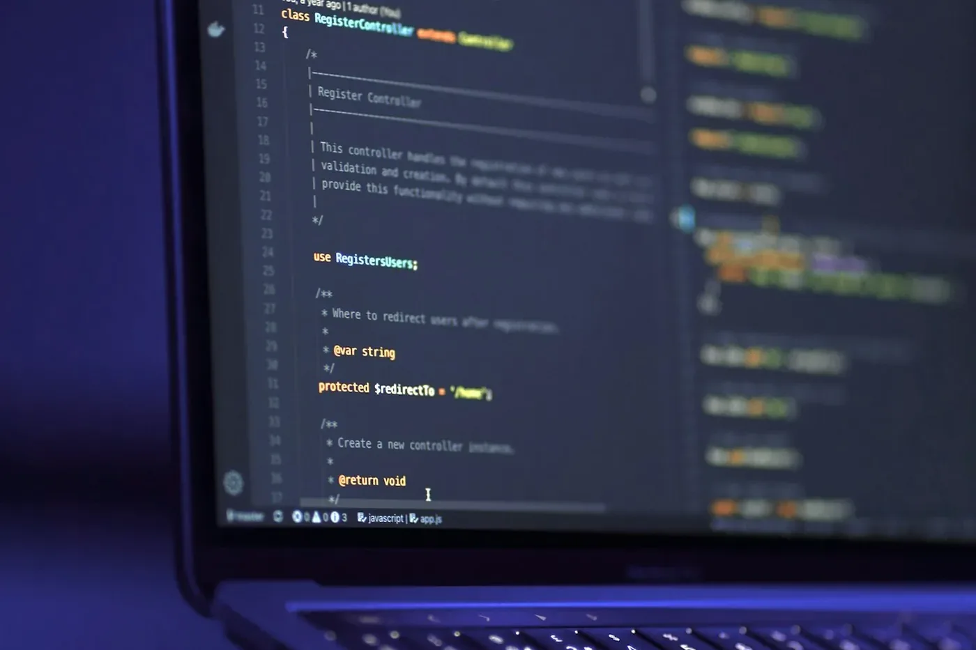 Source code of an API documentation page on a screen