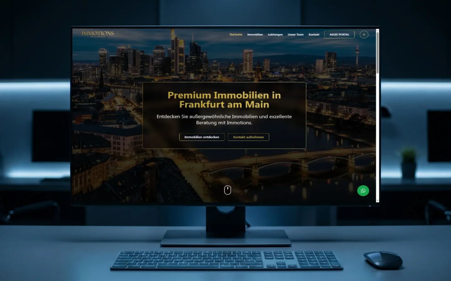 Screenshot of the Immotions website