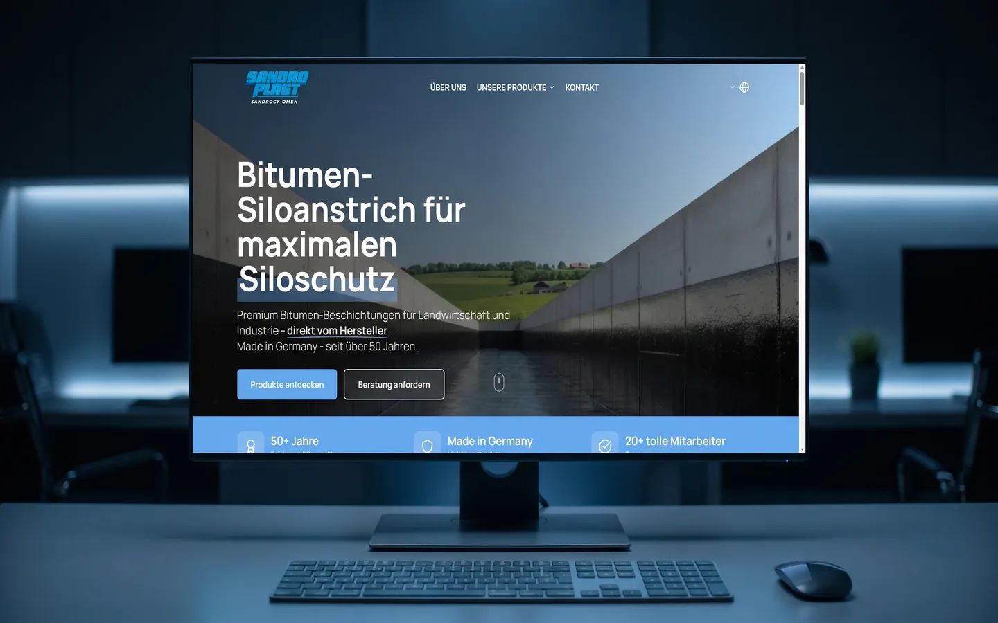 silo-anstrich.de website - product overview of bitumen silo coatings
