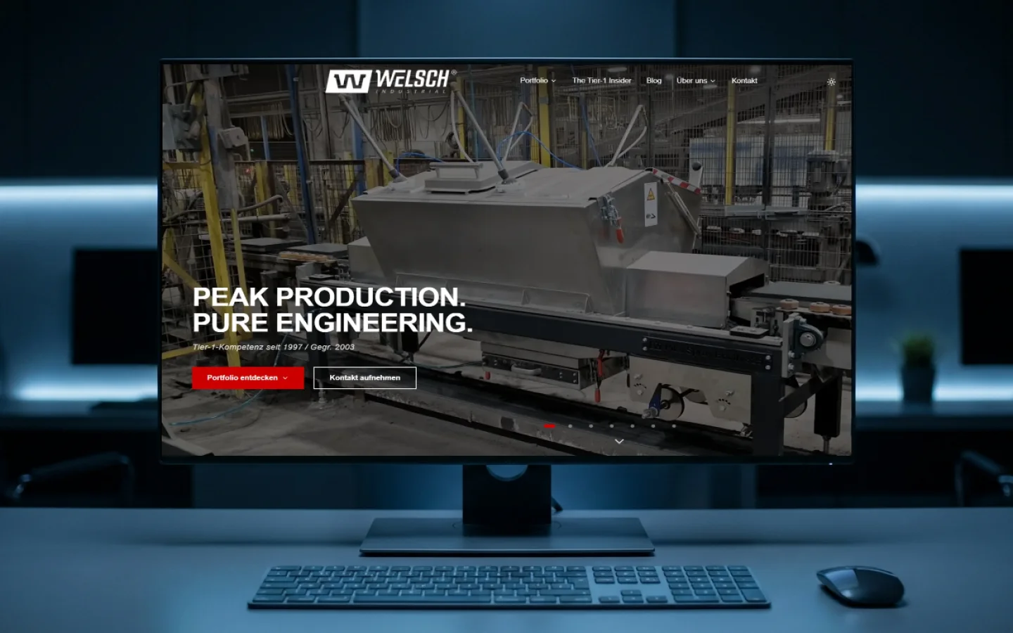 Screenshot of the Welsch Industrial GmbH website